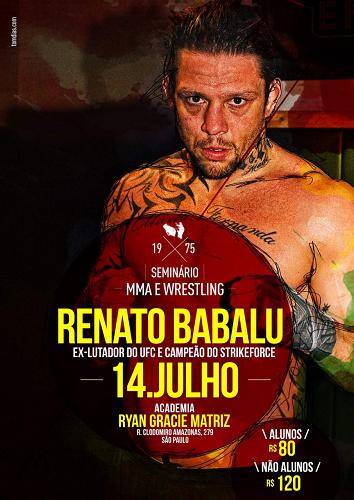 Renato “Babalu” realiza seminário de MMA e Wrestling em São Paulo